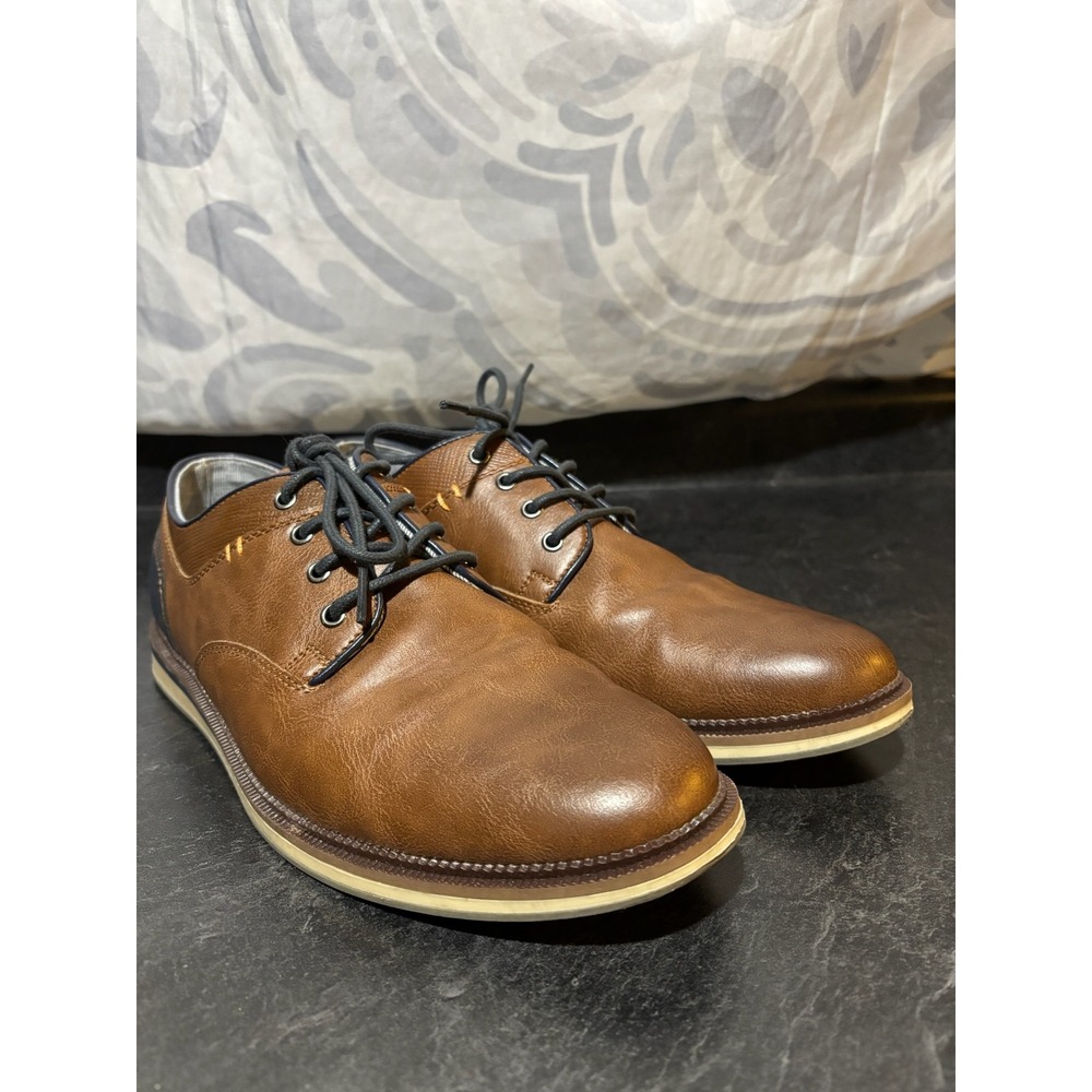 Sonoma Men Size 10 Kohl's Freer Cognac Office Dress Shoes Business Casual Oxford